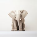 Minimalist 3d Elephant Illustration In Loretta Lux Style