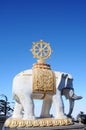 White elephant statue Royalty Free Stock Photo