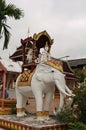 White Elephant Statue at Buddhist Temple Royalty Free Stock Photo