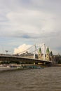 White Elisabeth bridge in Budapest, Hungary, over the Danube river Royalty Free Stock Photo