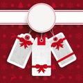 White Emblem Christmas Price Stickers Sale