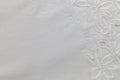 White embroidery Texture, White fabric texture for background