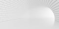 White empty abstract tunnel or corridor background with brick walls, lit from back Royalty Free Stock Photo