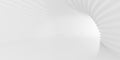 White empty abstract tunnel or corridor background, walls with horizontal curve pattern, lit from back Royalty Free Stock Photo