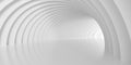White empty abstract tunnel or corridor background, walls with vertical curve pattern, lit from back Royalty Free Stock Photo