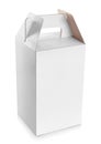 White empty box with handle Royalty Free Stock Photo
