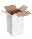 White empty box with handle Royalty Free Stock Photo