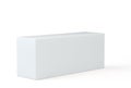 White empty box on gray background. Template for your content. 3d illustration. Royalty Free Stock Photo