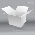 White empty box. Vector mock up Royalty Free Stock Photo