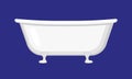 White empty claw foot bathtub. Isolated illustration Royalty Free Stock Photo