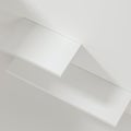 White empty cube shelf in the empty room, 3d rendering