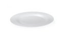 White empty diner plate on white background Royalty Free Stock Photo