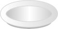white empty dish clean plate isolated on transparent background Royalty Free Stock Photo