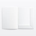 White empty open folder.