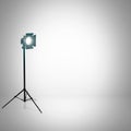 White empty photo studio with professional flashlight. Free space empty to place your object, text or logo. 3D rendering Royalty Free Stock Photo