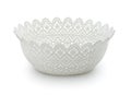 White empty plastic fruit bowl