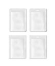 White empty plastic packaging. Blank foil or plastic sachet for food or medicines Royalty Free Stock Photo