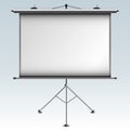 White projector screen