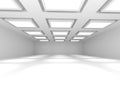 White Empty Room Interior Background