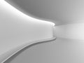 White Empty Room Modern Gallery Open Space Exhibition Curve Creative Royalty Free Stock Photo