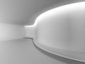 White Empty Room Modern Gallery Open Space Exhibition curve Graphic Style Royalty Free Stock Photo