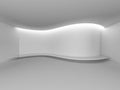 White Empty Room Open Space / Curve Exhibition Classic Artist Royalty Free Stock Photo