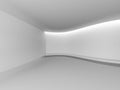 White Empty Room Open Space / Curve Exhibition Royalty Free Stock Photo