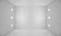 White empty room with square lights Royalty Free Stock Photo