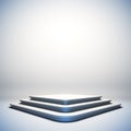 White empty stage. Royalty Free Stock Photo