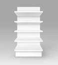 White Empty Trade Stand Shop Rack Storefront Royalty Free Stock Photo