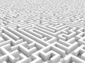 White endless maze. Royalty Free Stock Photo