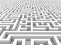 White endless maze. Royalty Free Stock Photo