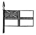 White Ensign, vintage illustration