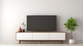 White Entertainment Center With Television Royalty Free Stock Photo