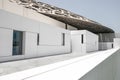 White entrance of Abu Dhabi Louvre museum. Royalty Free Stock Photo