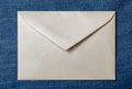 white envelope blank note pinned to a blue notice board Royalty Free Stock Photo