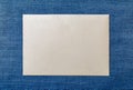 white envelope blank note pinned to a blue notice board Royalty Free Stock Photo