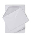 White envelope with blank sheet for correspondence Royalty Free Stock Photo