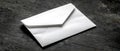 A white envelope with a flap. Royalty Free Stock Photo
