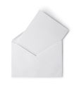 White envelope with folded blank sheet for correspondence Royalty Free Stock Photo