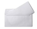 White envelope with folded blank sheet for correspondence Royalty Free Stock Photo