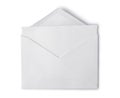 White envelope with folded blank sheet for correspondence Royalty Free Stock Photo