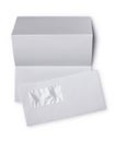 White envelope with folded sheet for correspondence Royalty Free Stock Photo