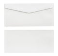 White envelope isolated on white background with Clipping Paths Royalty Free Stock Photo