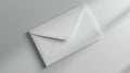 The white envelope lying on a flat surface, minimalist design, communication concept Royalty Free Stock Photo