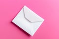 White A4 Envelope Mockup Open Clean white envelope on pink background Symbolising communication message delivery