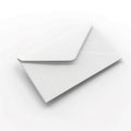White envelope on plain surface, illustrating simplicity and communication concept Royalty Free Stock Photo