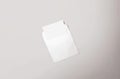 Top view blank envelope mockup and blank letterhead presentation template. Empty sheet for your design. Royalty Free Stock Photo