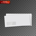 White envelopes isolated on transparent Royalty Free Stock Photo