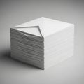 White envelopes neatly piled featuring a uniform design with Royalty Free Stock Photo